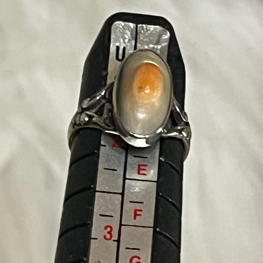 Tiny Old Blister Pearl Ring - Picture 13 of 13